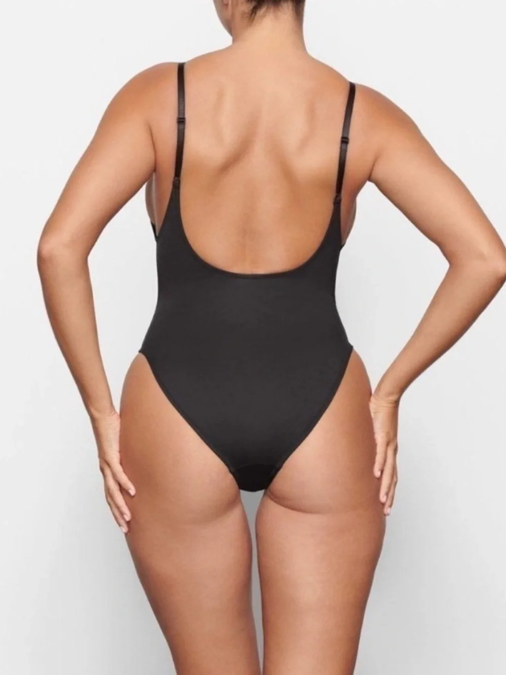 Skims Recycled One-Piece Swimsuit - Classic Scoop Neck in Onyx